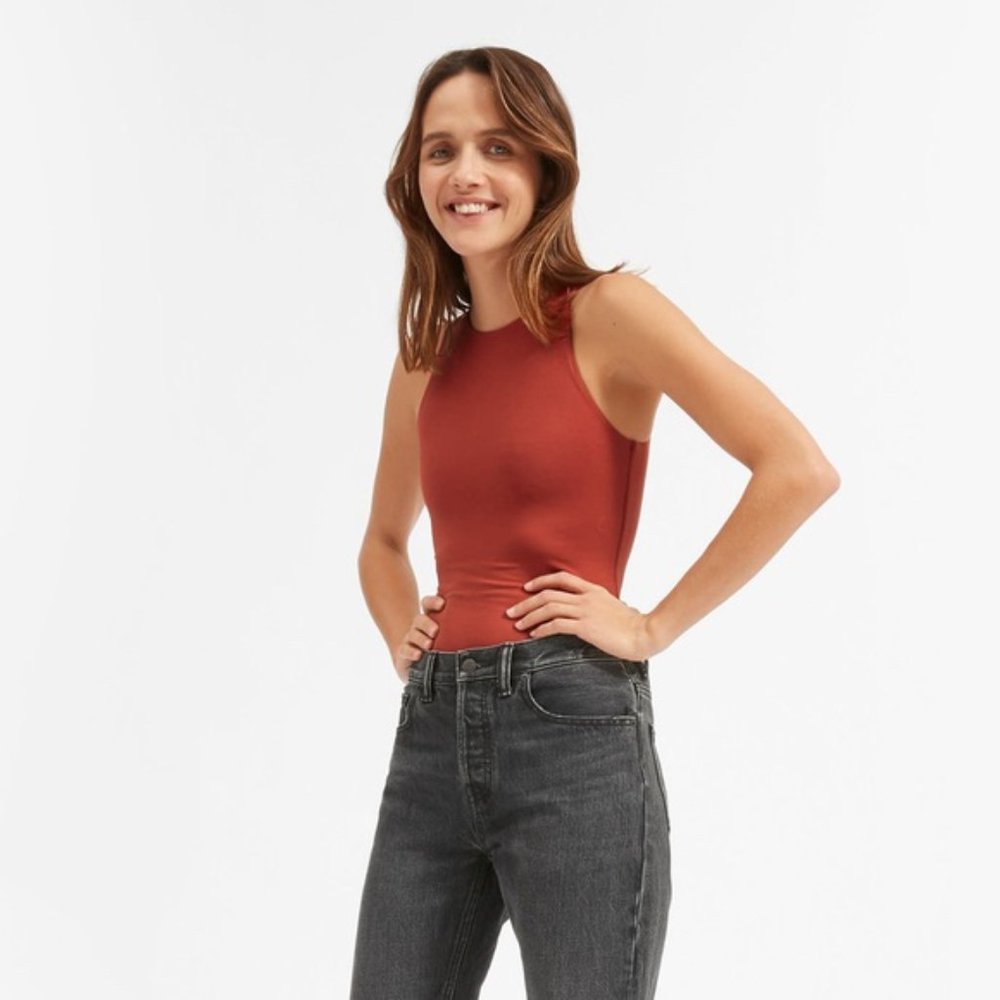 Everlane The High-Neck Tank Bodysuit, Size S